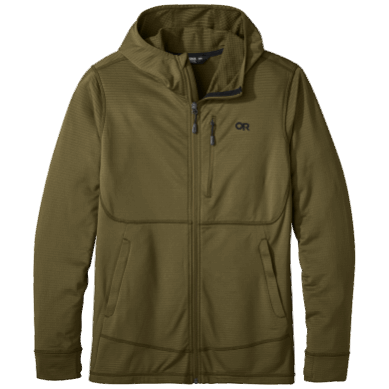 Outdoor UK Men's Vigor Full Zip Hoodie Loden
