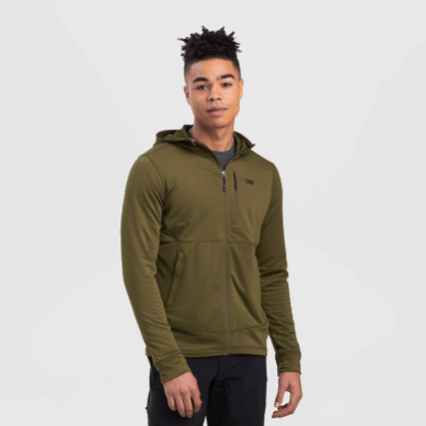 Outdoor UK Men's Vigor Full Zip Hoodie Loden