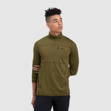 Outdoor UK Men's Vigor Quarter Zip Loden