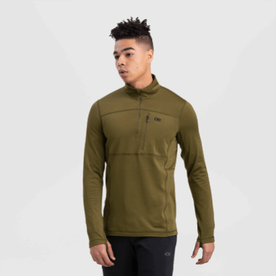 Outdoor UK Men's Vigor Quarter Zip Loden