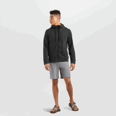 Outdoor UK Men's Emersion Fleece Hoodie Black Heather