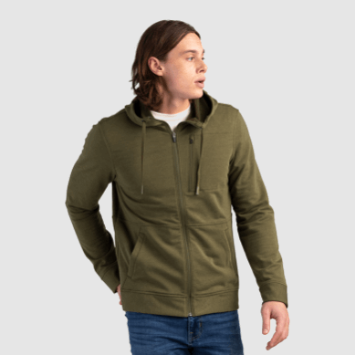 Outdoor UK Men's Emersion Fleece Hoodie Loden Heather