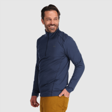 Outdoor UK Men's Baritone Quarter Zip Naval Blue