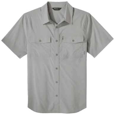 Outdoor UK Men's Way Station Short Sleeve Shirt Light Pewter Heather