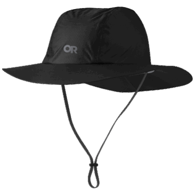 Outdoor UK Helium Rain Full Brim Hat Black
