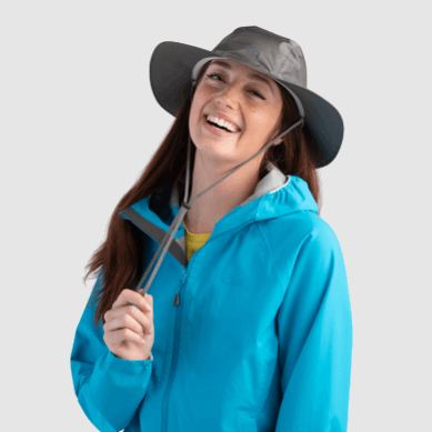 Outdoor UK Helium Rain Full Brim Hat Pewter