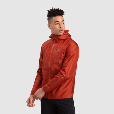 Outdoor UK Men's Helium Rain Jacket Redrock