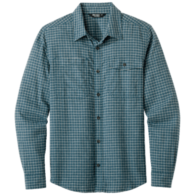Outdoor UK Men's Ironhorse L/S Shirt Treeline Plaid