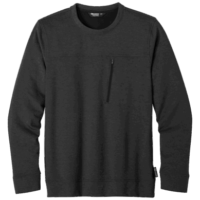 Outdoor UK Men's Emersion Fleece Crew Black Heather