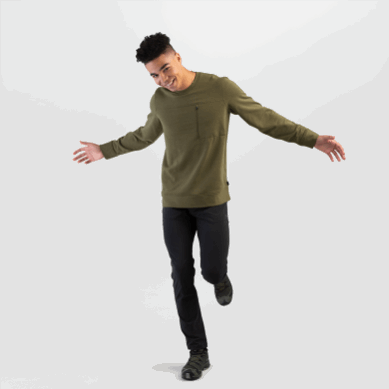 Outdoor UK Men's Emersion Fleece Crew Loden Heather