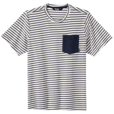Outdoor UK Men's Terra S/S Tee Naval Blue Stripe
