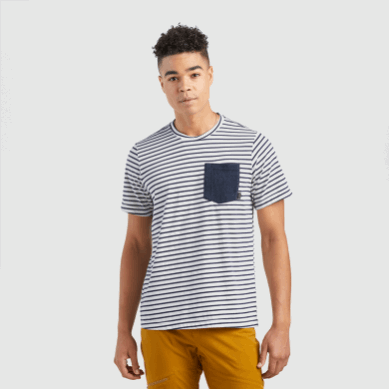 Outdoor UK Men's Terra S/S Tee Naval Blue Stripe