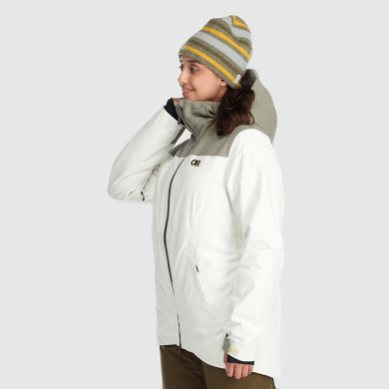 Outdoor UK Women's Snowcrew Jacket Snow/Flint