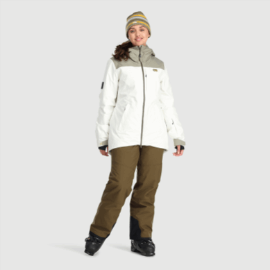 Outdoor UK Women's Snowcrew Jacket Snow/Flint