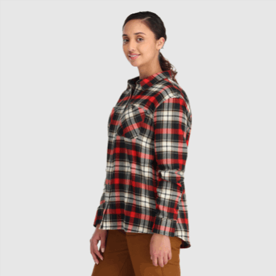 Outdoor UK Women's Feedback Flannel Shirt Cranberry Plaid