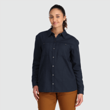 Outdoor UK Women's Feedback Flannel Shirt Naval Blue