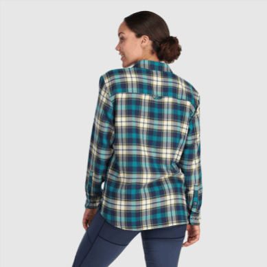 Outdoor UK Women's Feedback Flannel Shirt Deep Lake Plaid
