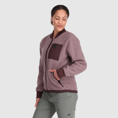 Outdoor UK Women's Juneau Sherpa Fleece Jacket Moth