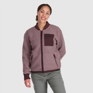 Outdoor UK Women's Juneau Sherpa Fleece Jacket Moth
