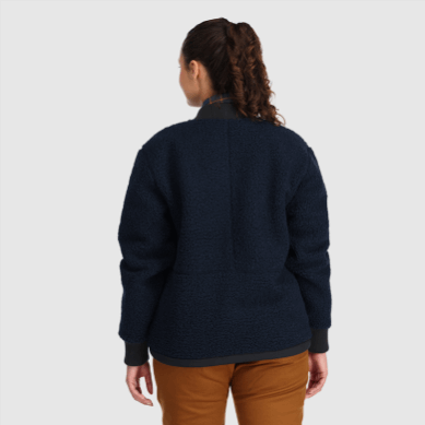 Outdoor UK Women's Juneau Sherpa Fleece Jacket Naval Blue