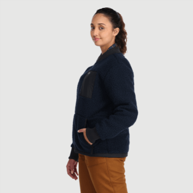 Outdoor UK Women's Juneau Sherpa Fleece Jacket Naval Blue