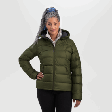 Outdoor UK Women's Coldfront Down Hoodie Loden