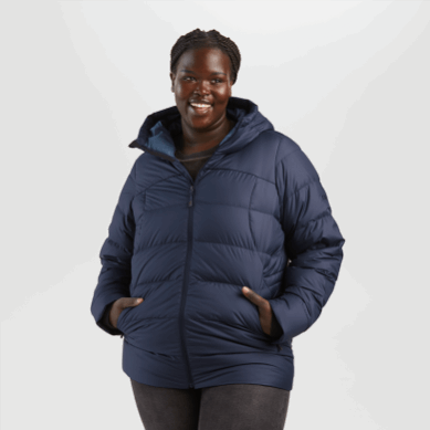 Outdoor UK Women's Coldfront Down Hoodie Naval Blue