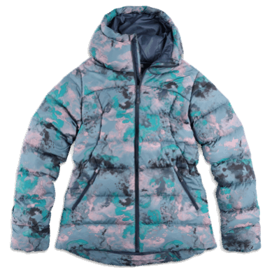 Outdoor UK Women's Coldfront Down Hoodie Nimbus Watercolor