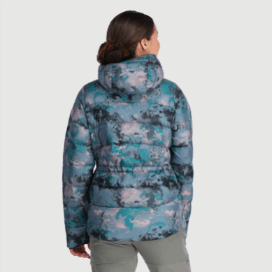 Outdoor UK Women's Coldfront Down Hoodie Nimbus Watercolor