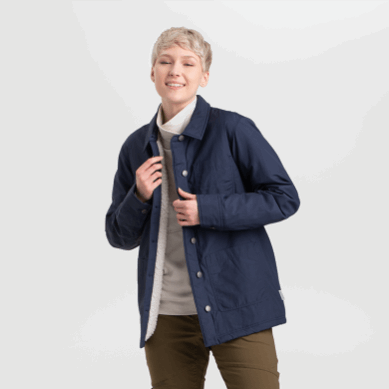 Outdoor UK Women's Lined Chore Jacket Naval Blue