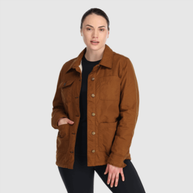 Outdoor UK Women's Lined Chore Jacket Saddle