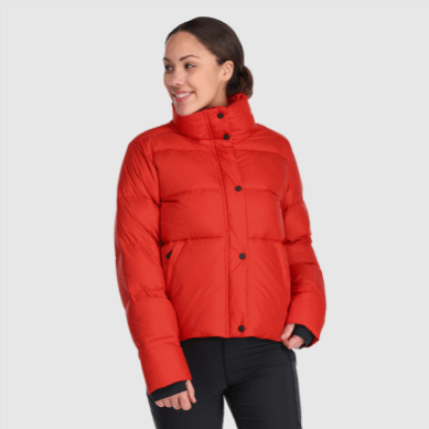Outdoor UK Women's Coldfront Down Jacket Cranberry