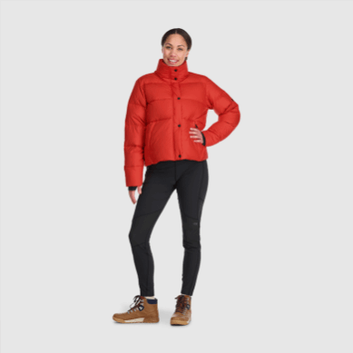 Outdoor UK Women's Coldfront Down Jacket Cranberry