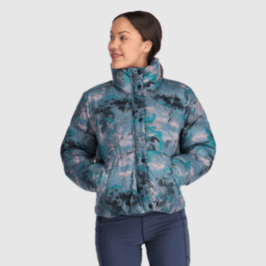 Outdoor UK Women's Coldfront Down Jacket Nimbus Watercolor