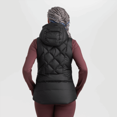 Outdoor UK Women's Coldfront Hooded Down Vest Black