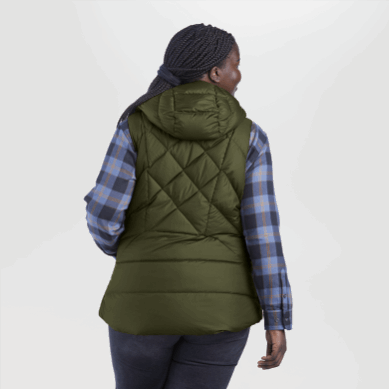 Outdoor UK Women's Coldfront Hooded Down Vest Loden