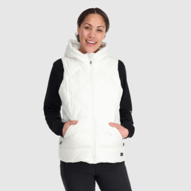 Outdoor UK Women's Coldfront Hooded Down Vest Snow