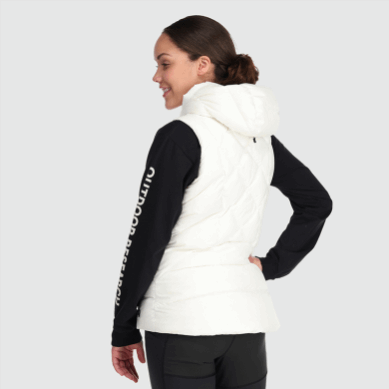 Outdoor UK Women's Coldfront Hooded Down Vest Snow