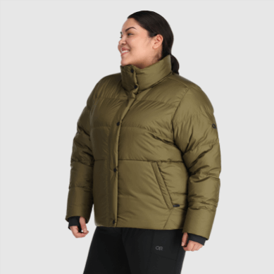 Outdoor UK Women's Coldfront Down Jacket-Plus Black