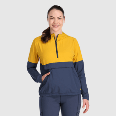 Outdoor UK Women's Ferrosi Anorak Larch/Naval Blue