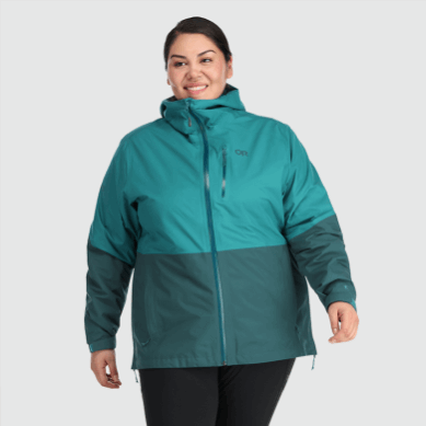Outdoor UK Women's Aspire Ii Gore-Tex® Plus Size Rain Jacket Deep Lake/Treeline