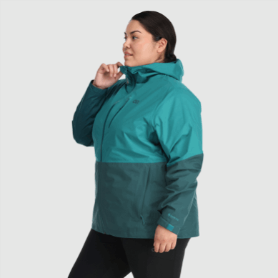 Outdoor UK Women's Aspire Ii Gore-Tex® Plus Size Rain Jacket Deep Lake/Treeline