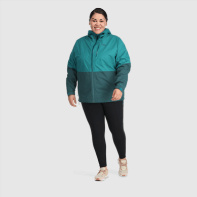 Outdoor UK Women's Aspire Ii Gore-Tex® Plus Size Rain Jacket Deep Lake/Treeline