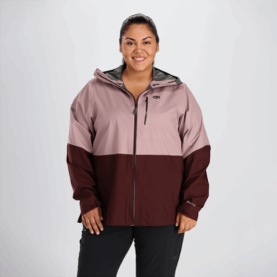 Outdoor UK Women's Aspire Ii Gore-Tex® Plus Size Rain Jacket Moth/Elk