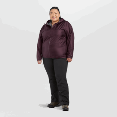 Outdoor UK Women's Helium Rain Plus Size Jacket Elk