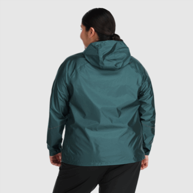 Outdoor UK Women's Helium Rain Plus Size Jacket Treeline
