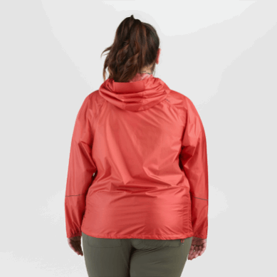 Outdoor UK Women's Helium Rain Plus Size Jacket Sunset