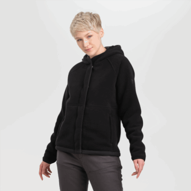 Outdoor UK Women's Juneau Fleece Hoodie Black