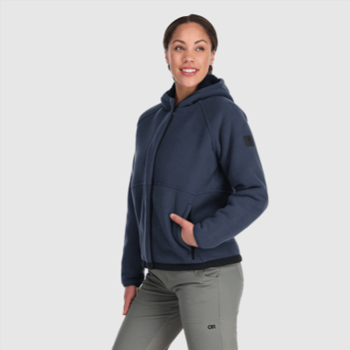 Outdoor UK Women's Juneau Fleece Hoodie Naval Blue