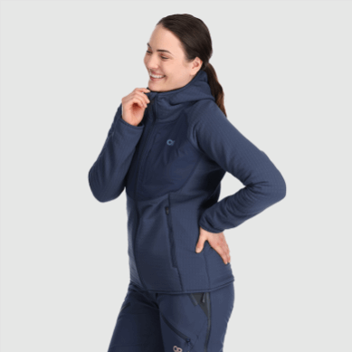 Outdoor UK Women's Vigor Plus Fleece Hoodie Naval Blue